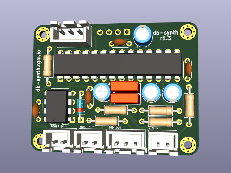 PCB 3D Rendering - Front